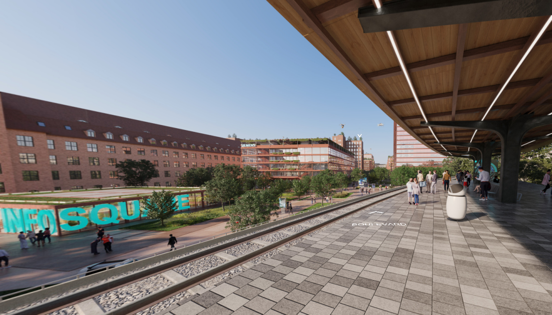 Impression des virtuellen Stadtrundgangs in der Siemensstadt ausgehend vom Bahnhof