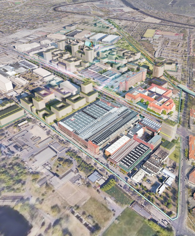 Siemensstadt Square map from the Siemens Digital Twin building software 