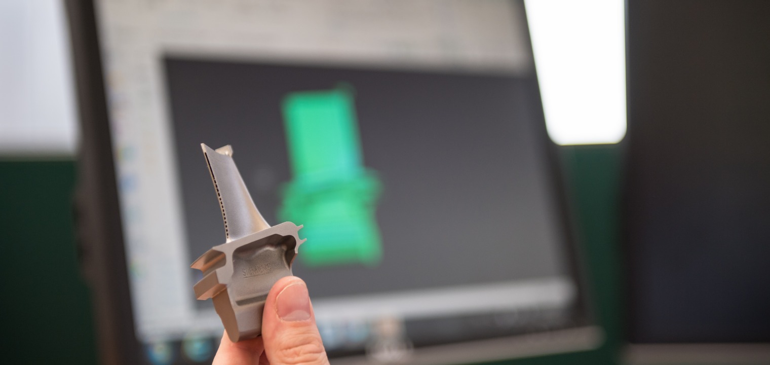 Turbine blade printed