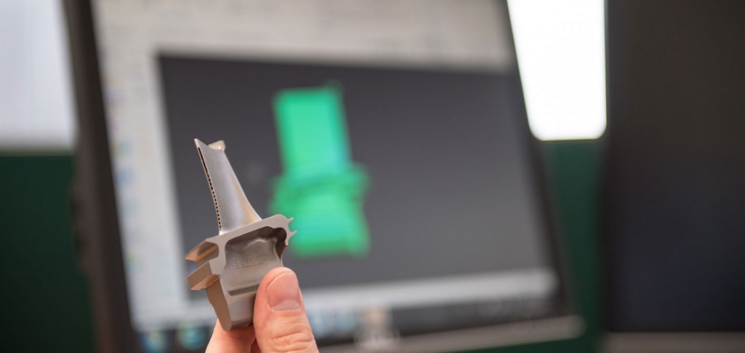 Turbine blade printed