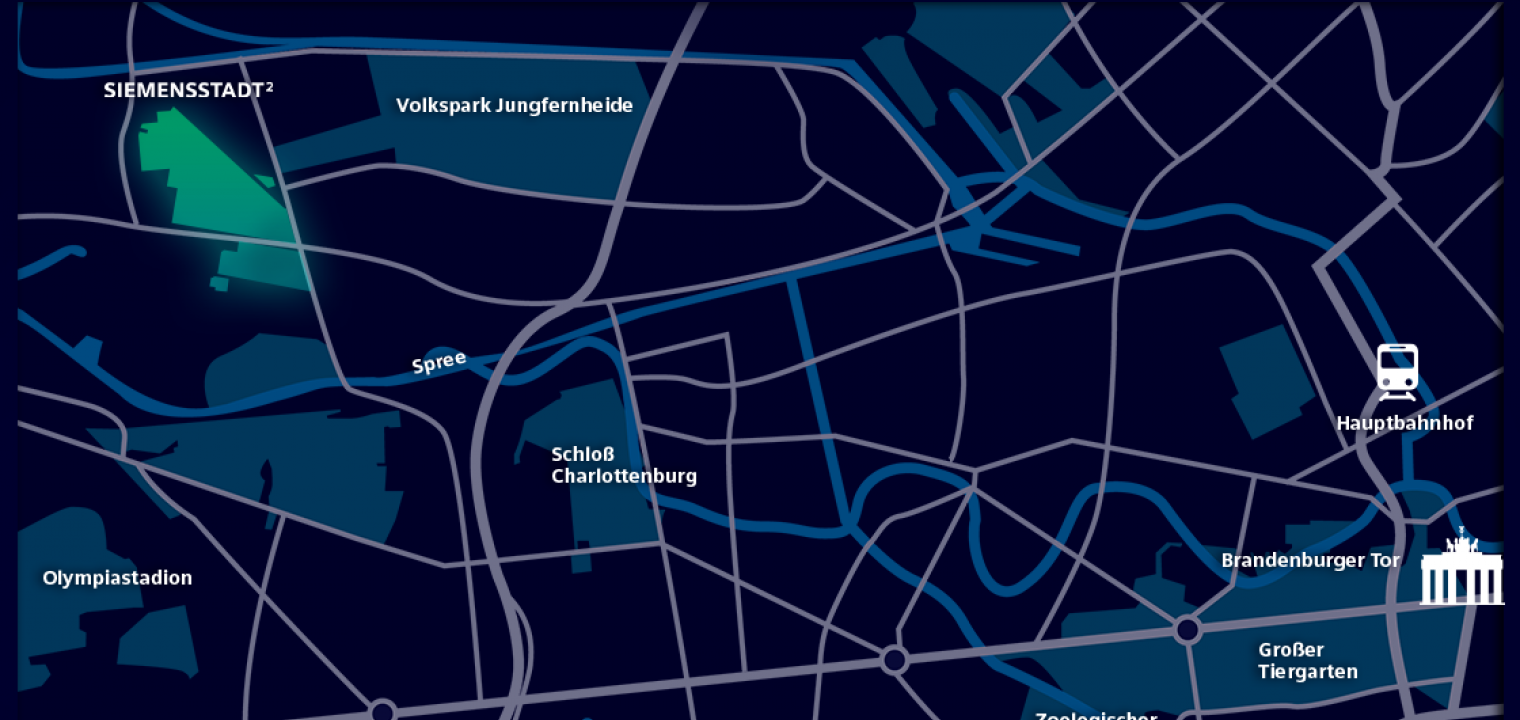 Gebietskarte von der Siemensstadt Square