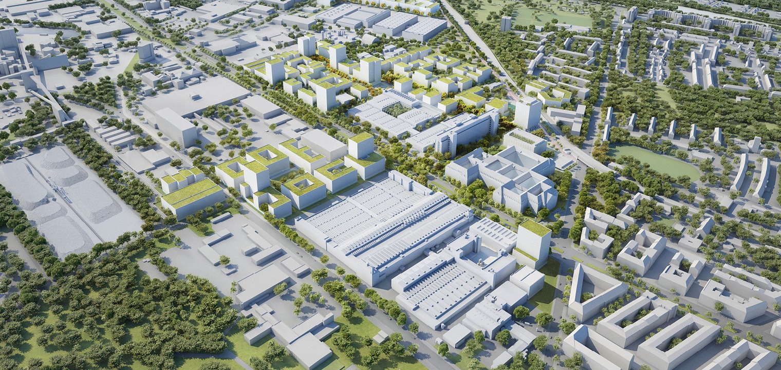 Overview of Siemensstadt Square Area
