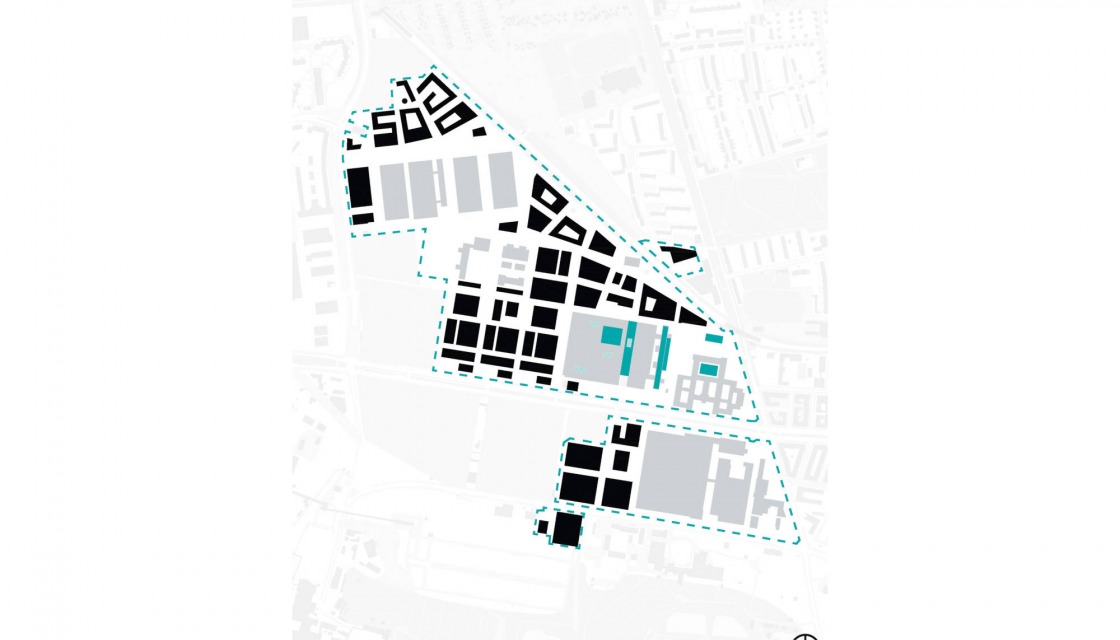 Entwurf von AS+P, Grundriss der neuen Siemensstadt 2.0