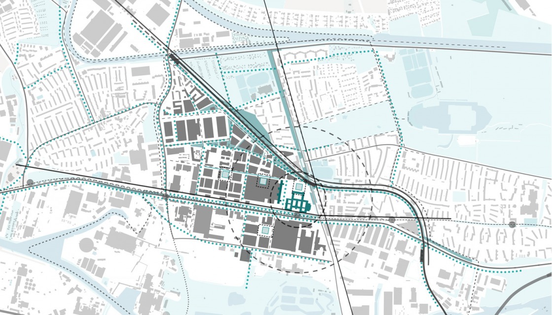 Design of AS+P, site plan of the Siemensstadt 2.0