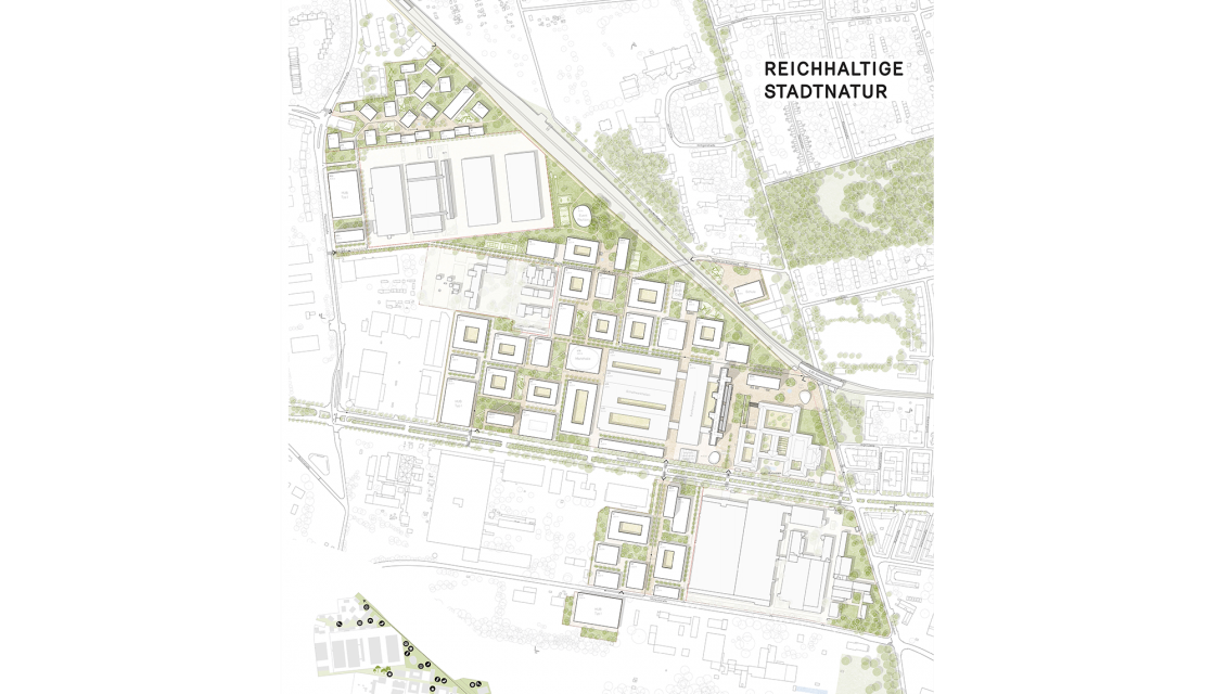 Entwurf von Barkow Leibinger, Lageplan der Siemensstadt 2.0
