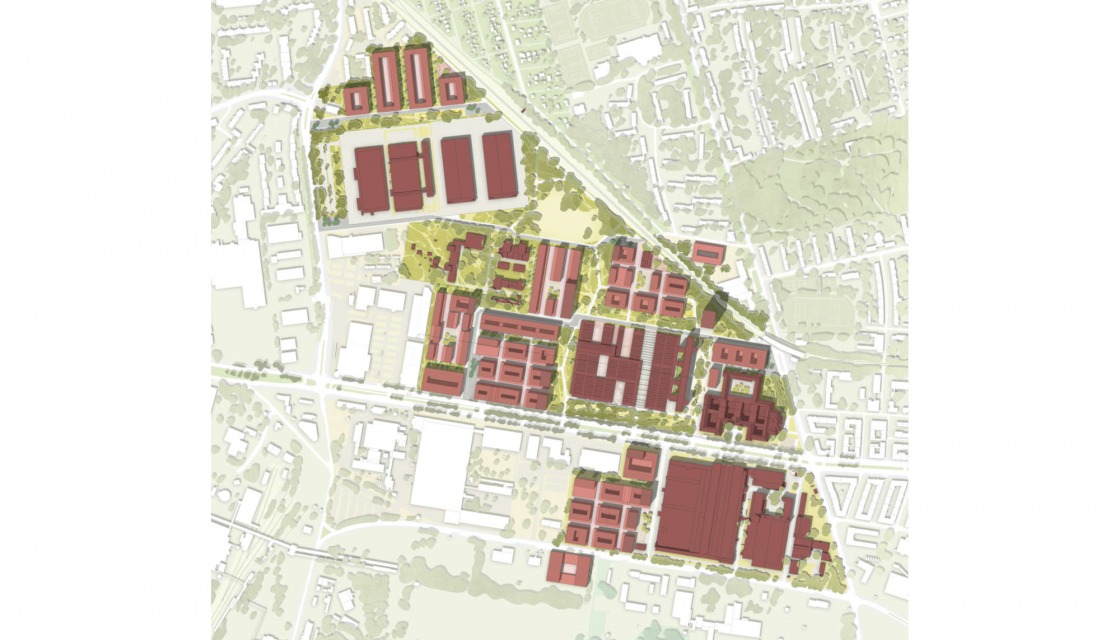 Design of ROBERTNEUN, site plan of the Siemensstadt 2.0