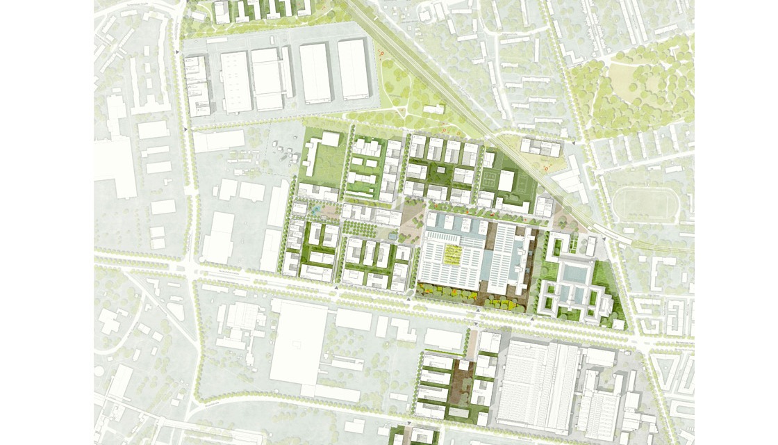 Design of Ortner &amp; Ortner Baukunst, site plan of the Siemensstadt 2.0