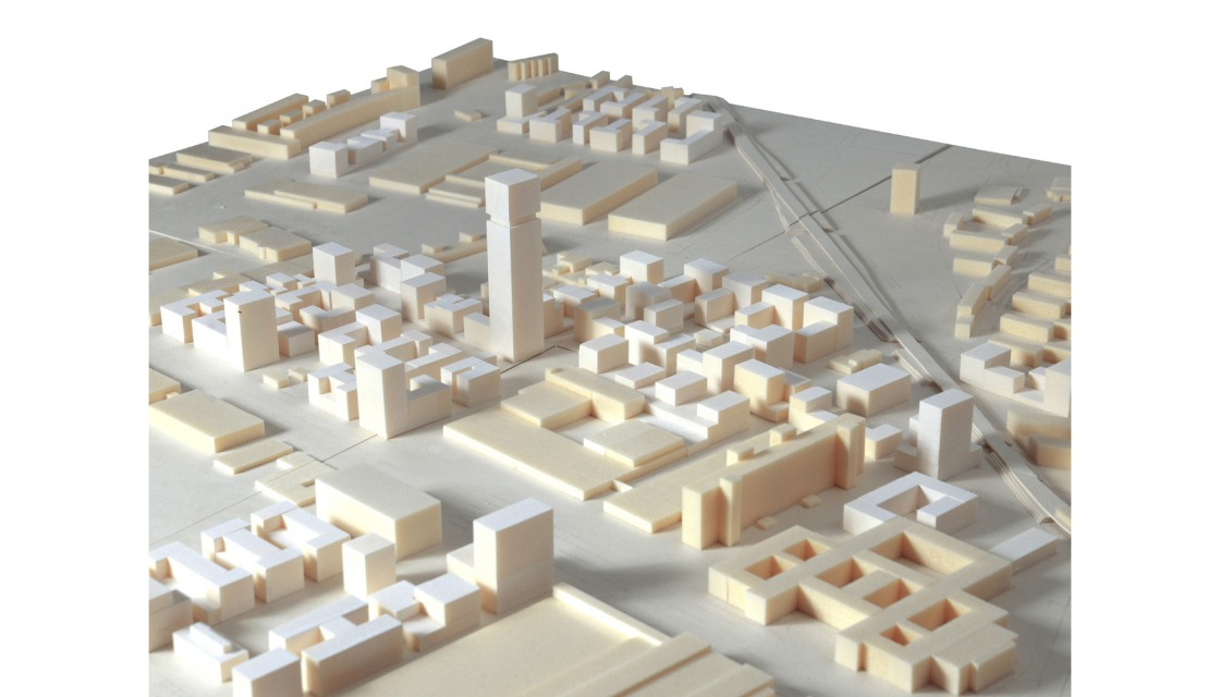 Entwurf von Ortner &amp; Ortner Baukunst, Modell der neuen Siemensstadt²