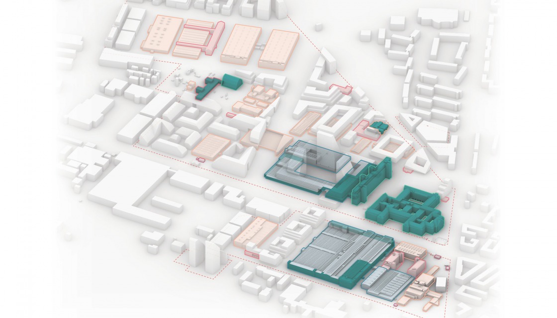 Entwurf von Snøhetta Oslo AS, Modell der neuen Siemensstadt 2.0