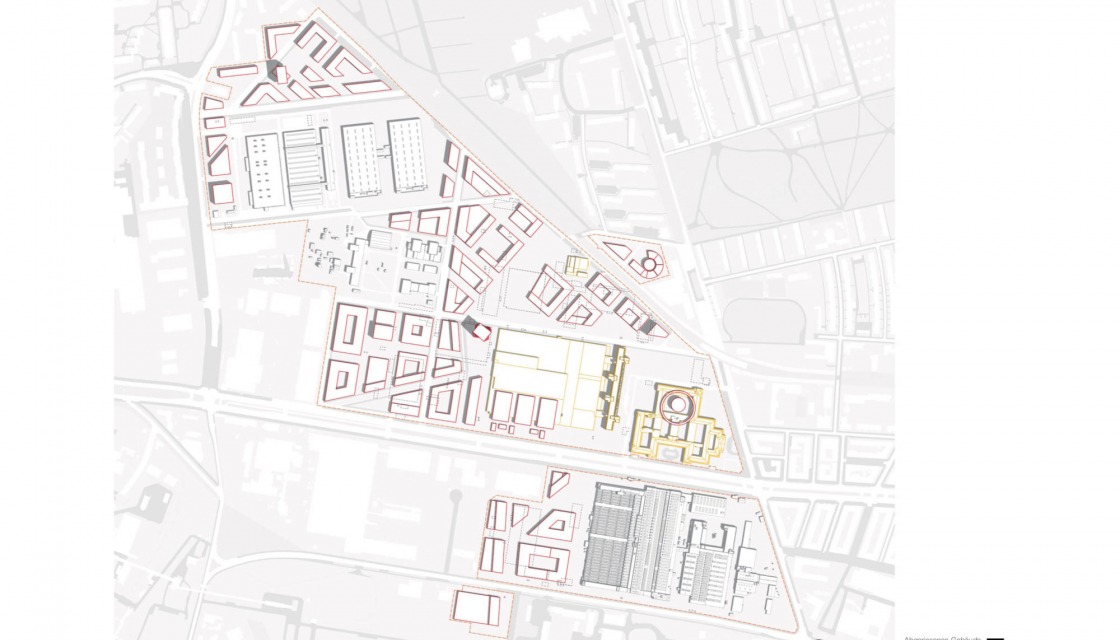 Entwurf von Van Berkel, Grundriss der neuen Siemensstadt 2.0