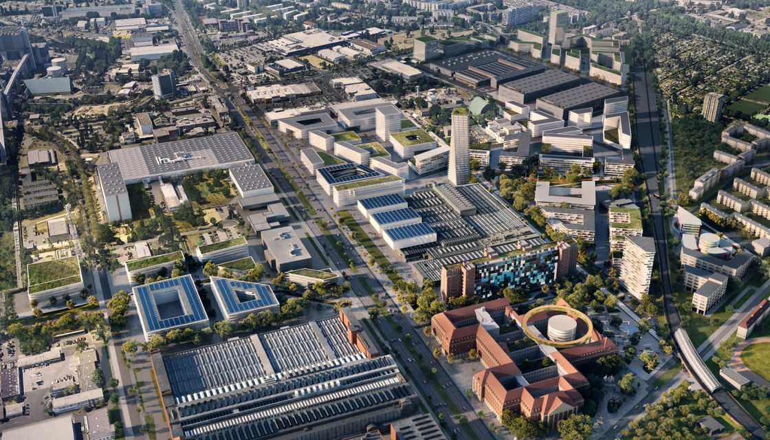 Entwurf von Van Berkel, 3D-Modell der neuen Siemensstadt 2.0