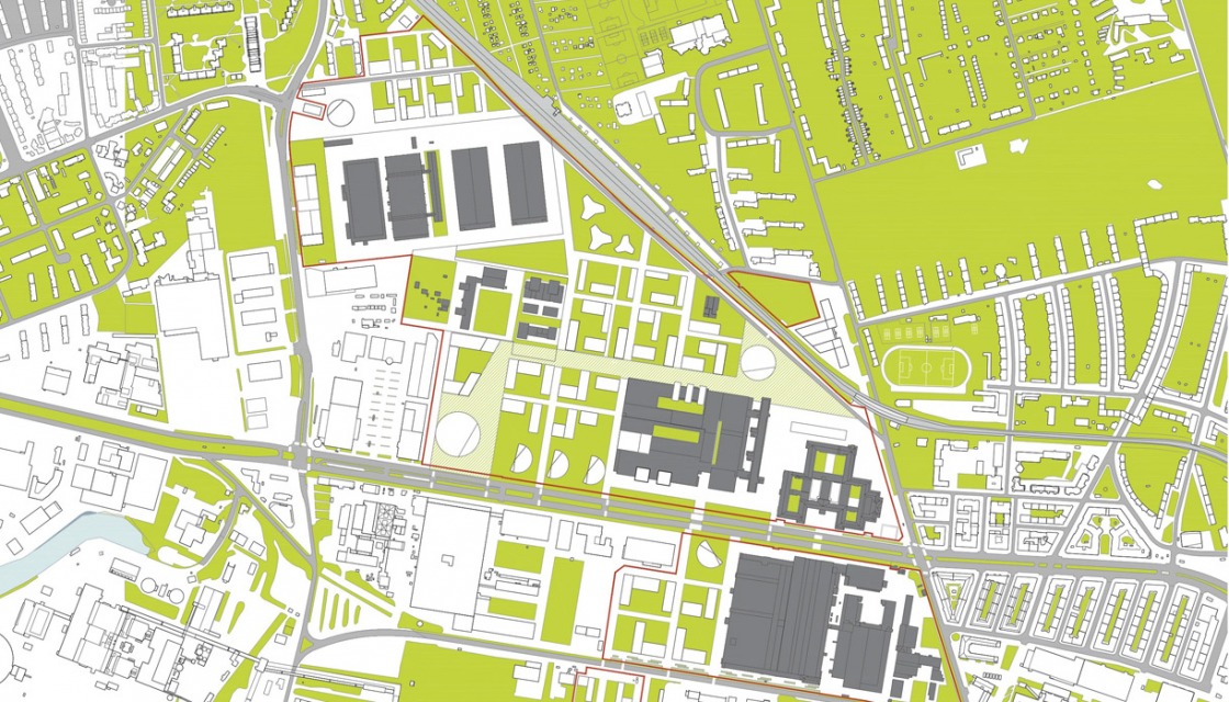 Design of Nieto Sobejano, site plan of the Siemensstadt 2.0