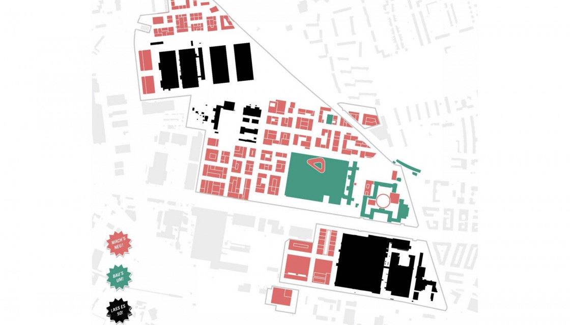 Entwurf von ASTOC, Grundriss der neuen Siemensstadt 2.0