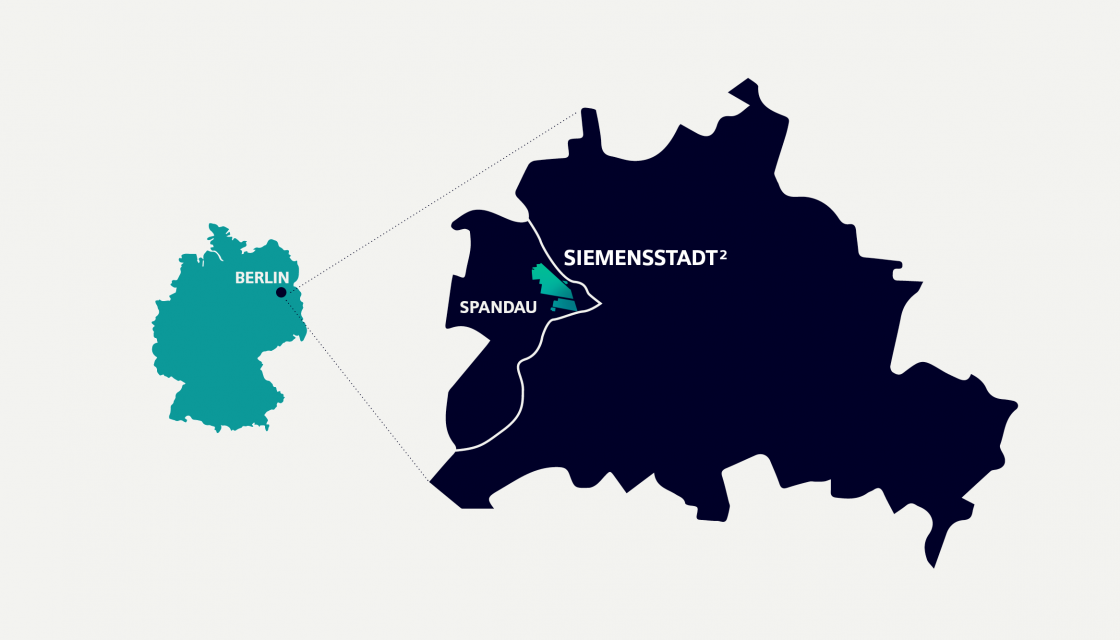 Lageplan der Siemensstadt Square Wettbewerbsgelände