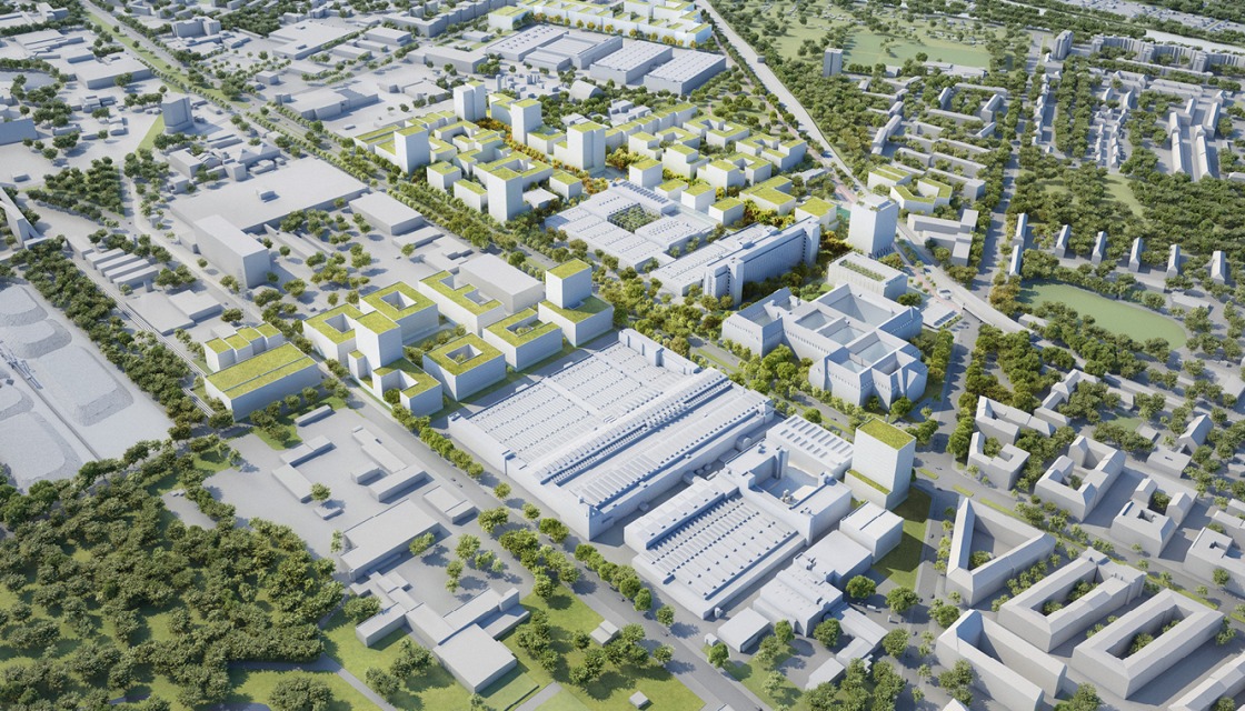 Overview of Siemensstadt Square Area