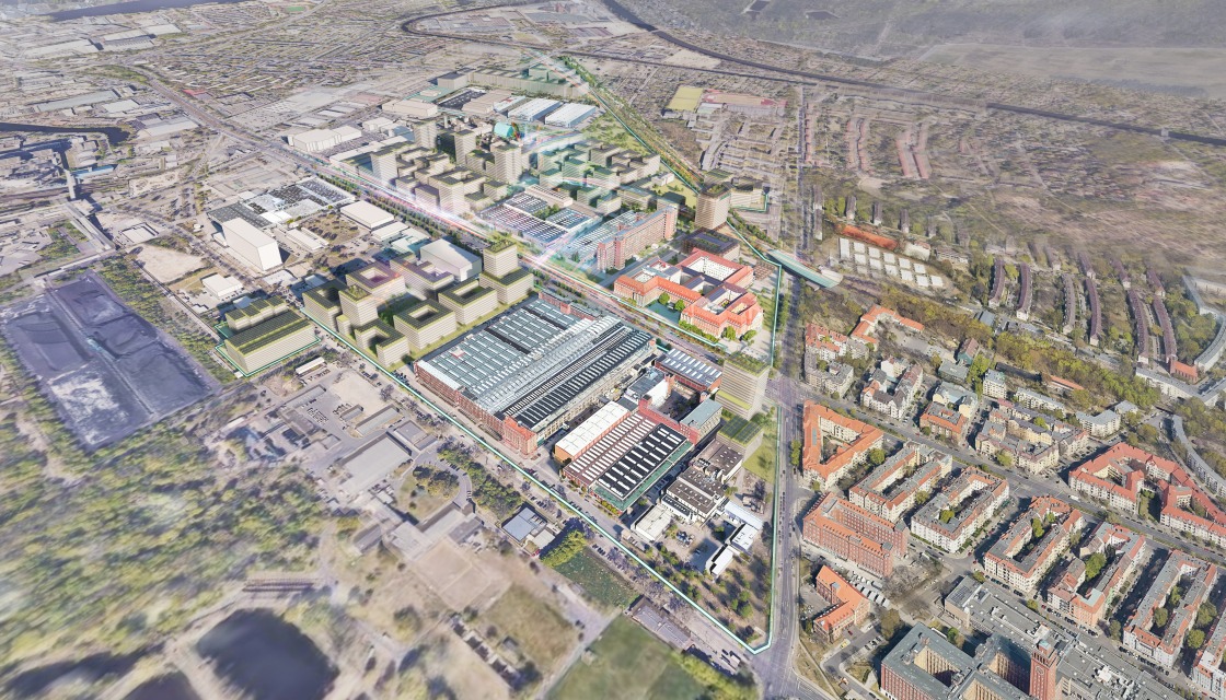 Siemensstadt Square map from the Siemens Digital Twin building software 