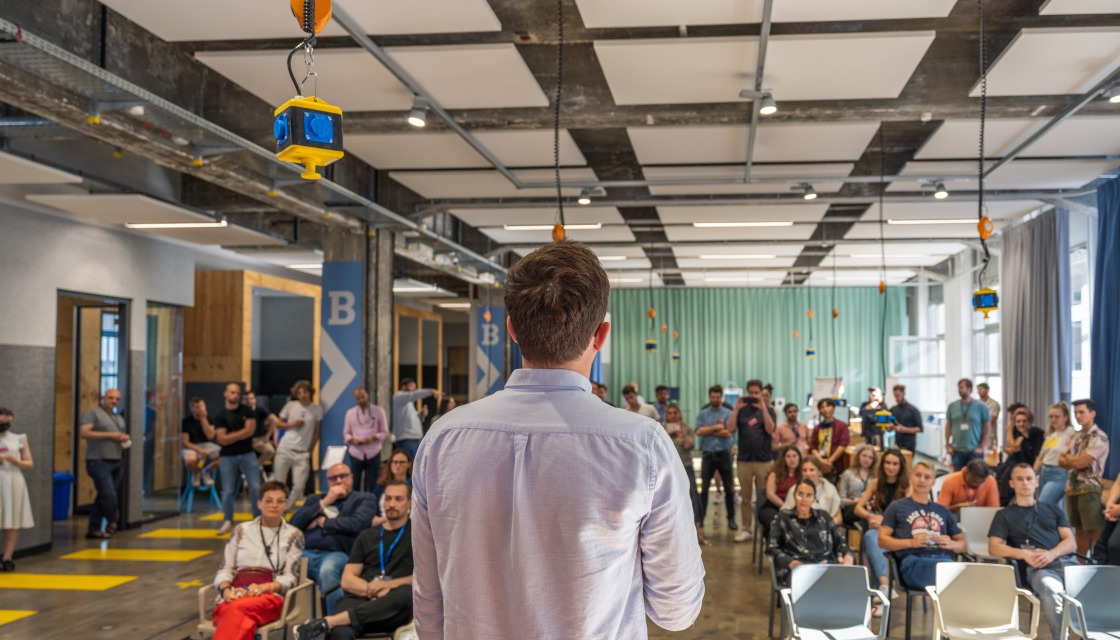 HWR Berlin’s startup incubator at the Siemens industrial site, Siemensstadt Square.