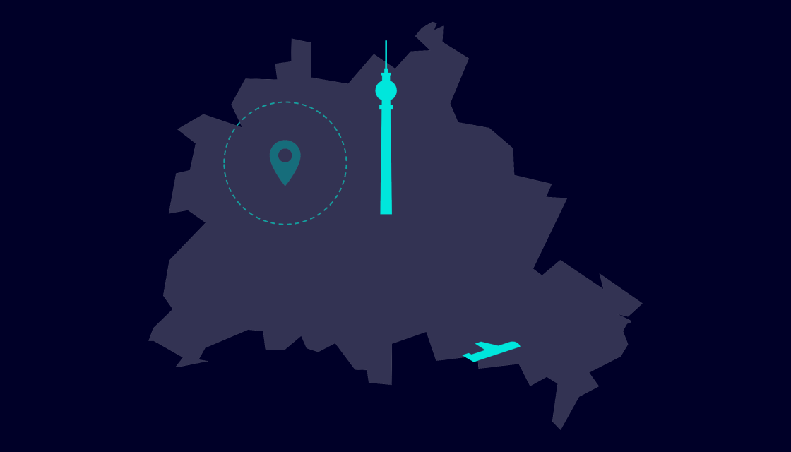 Berlin map dark