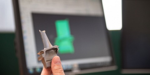 Turbine blade printed