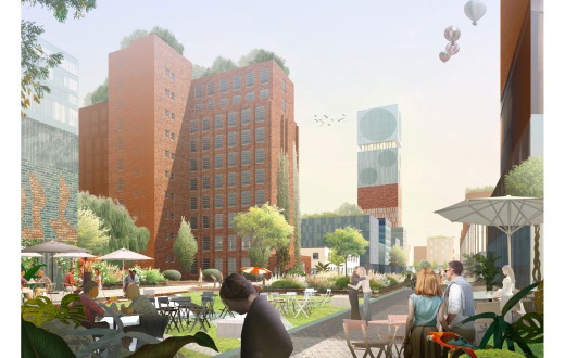 Entwurf von Ortner &amp; Ortner Baukunst, Perspektive der neuen Siemensstadt 2.0