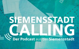 Logo for the Siemensstadt Podcast