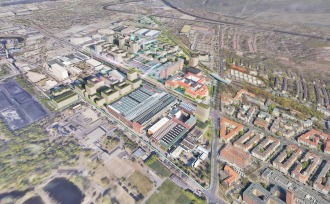 Siemensstadt Square map from the Siemens Digital Twin building software 